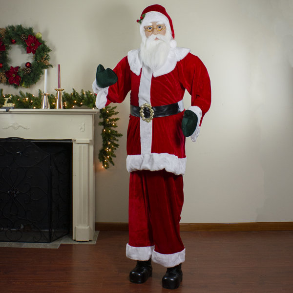 large stuffed sitting santa claus